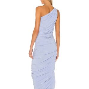 Elegant One-Shoulder Blue Dress